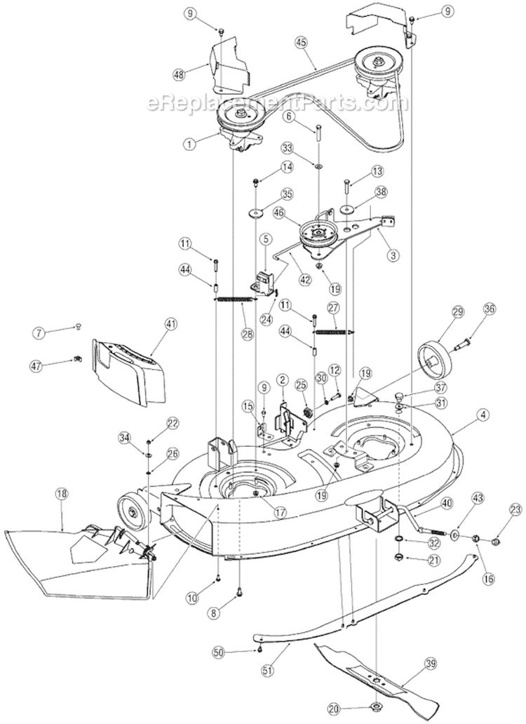 Page A Diagram and Parts List for 13AM772F700 2007 Yard Machines Lawn Tractor